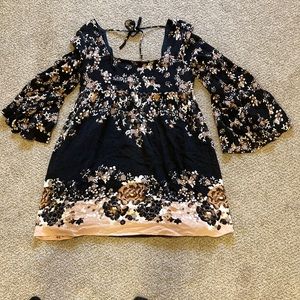 Rare! Vintage Free People Mondern Chinoise floral dress
